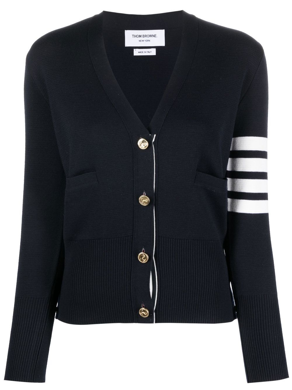 THOM BROWNE · 4BAR WOOL CARDIGAN