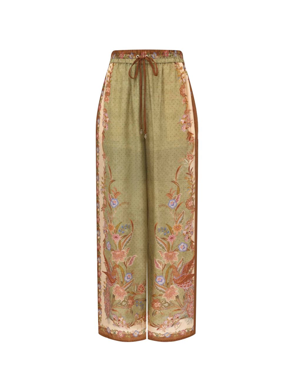 INDRA PRINTED SILK TROUSERS