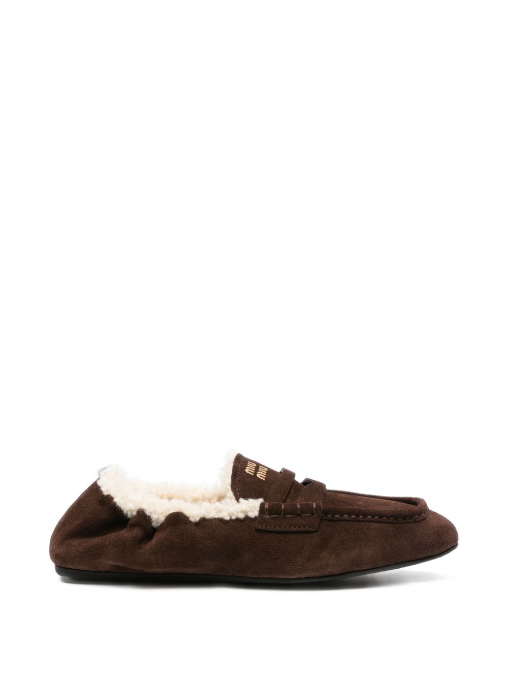 RUCHES LEATHER LOAFERS