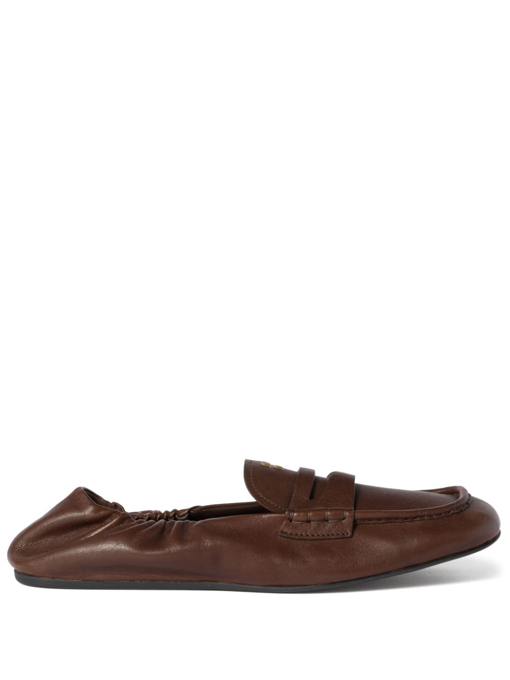 RUCHES LEATHER LOAFERS