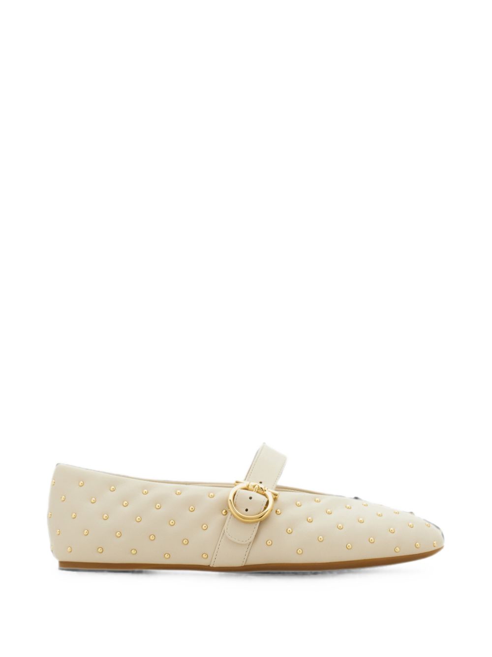 LEATHER QUILTED BALLET FLATS