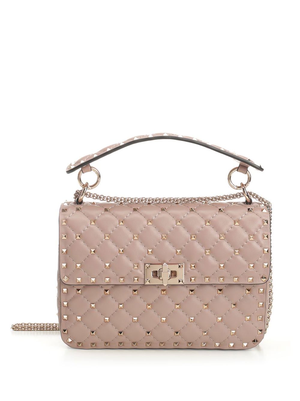 ROCKSTUD SPIKE MEDIUM LEATHER SHOULDER BAG