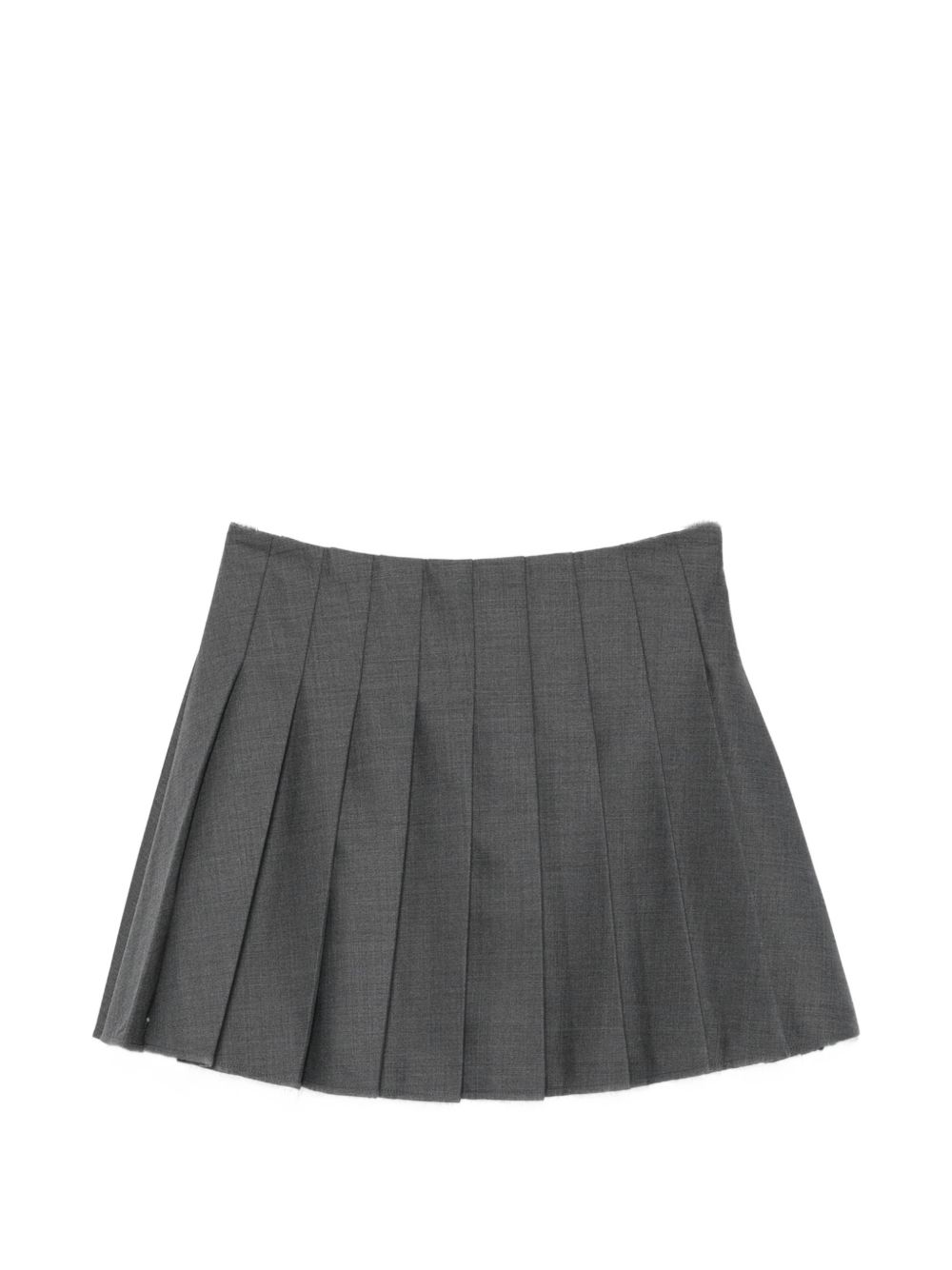WOOL PLEATED MINI SKIRT