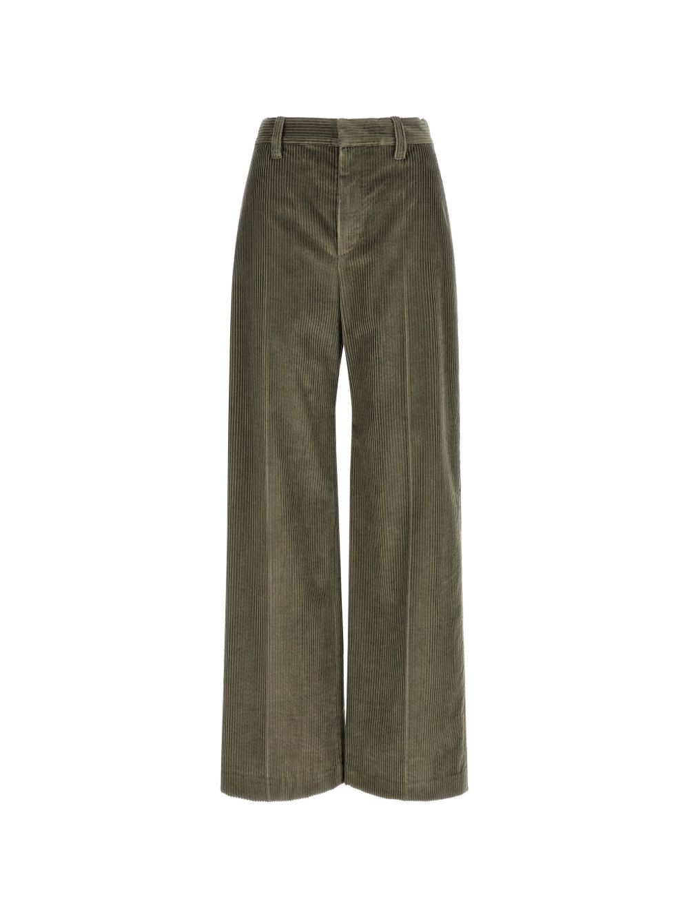 VELVET WIDE-LEG TROUSERS