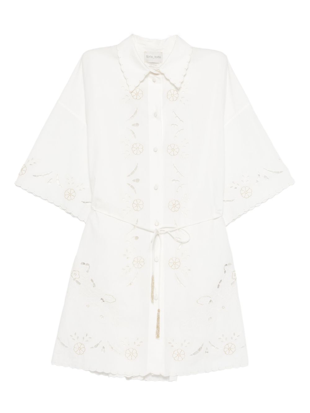 EMBROIDERED COTTON SHIRTDRESS