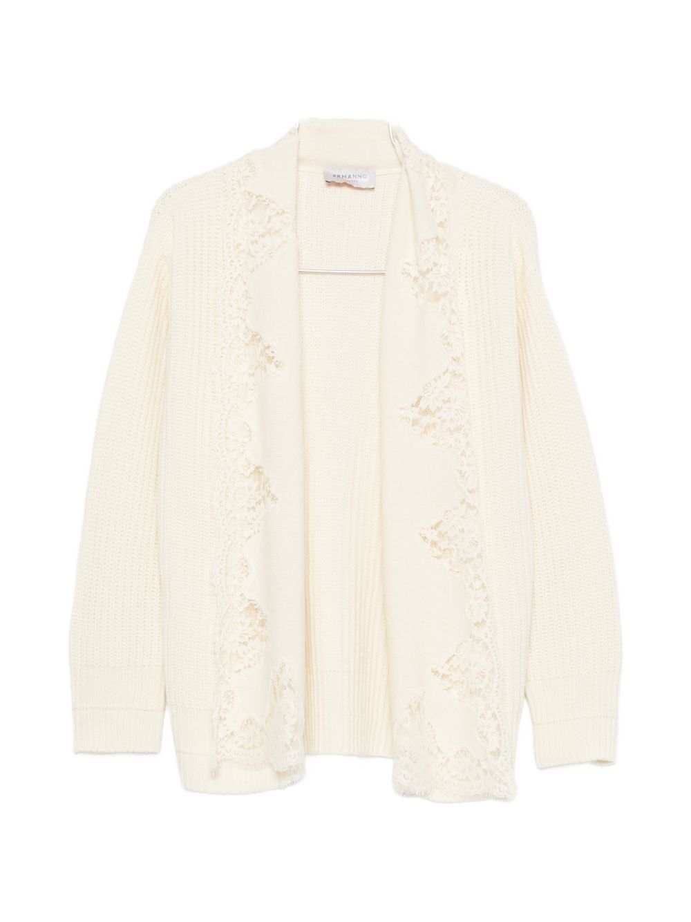 LACE-TRIM COTTON CARDIGAN