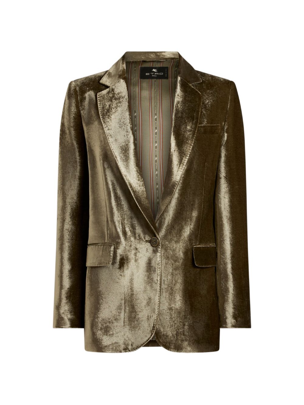 VELVET SINGLE-BREASTED BLAZER JACKET