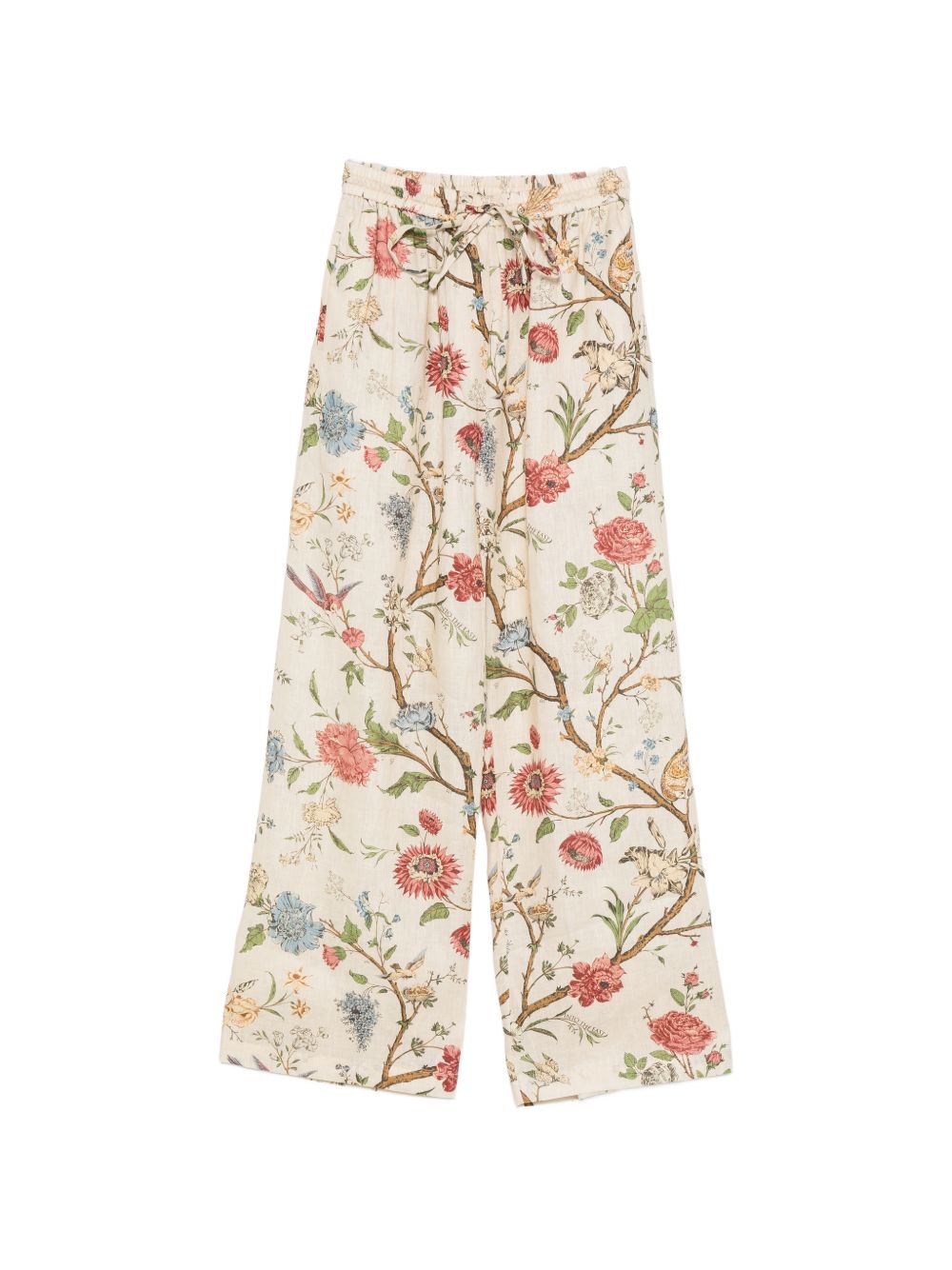 PRINTED LINEN TROUSERS