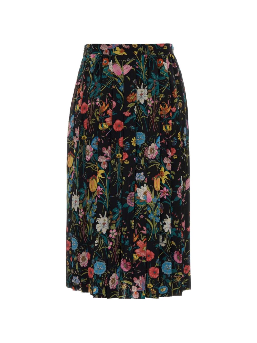 PRINTED SILK MIDI SKIRT