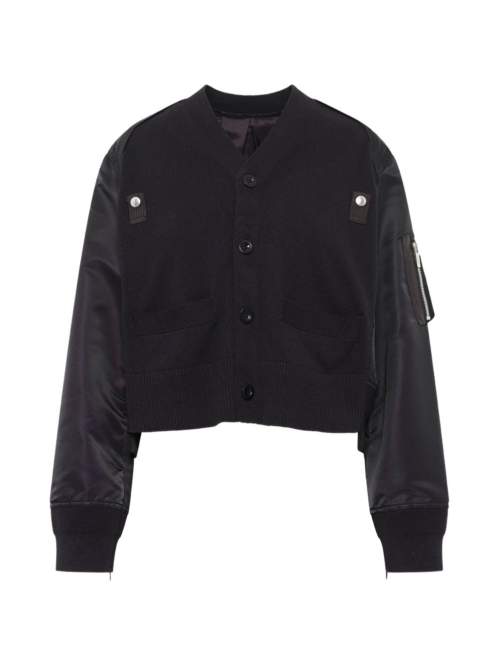 COTTON AND NYLON CARDIGAN