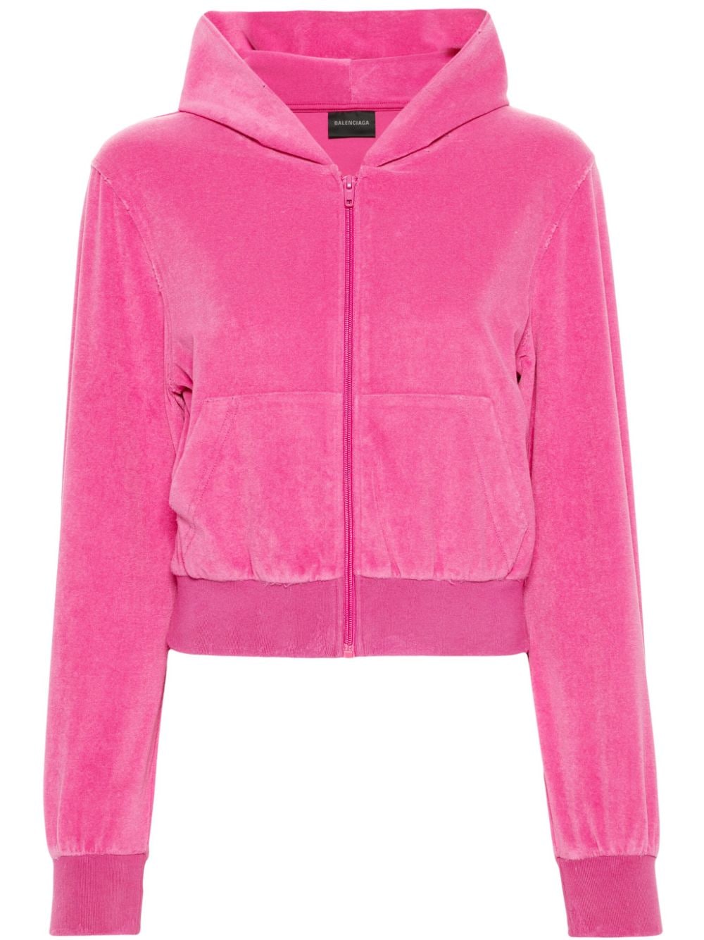 VELVET ZIPPED HOODIE