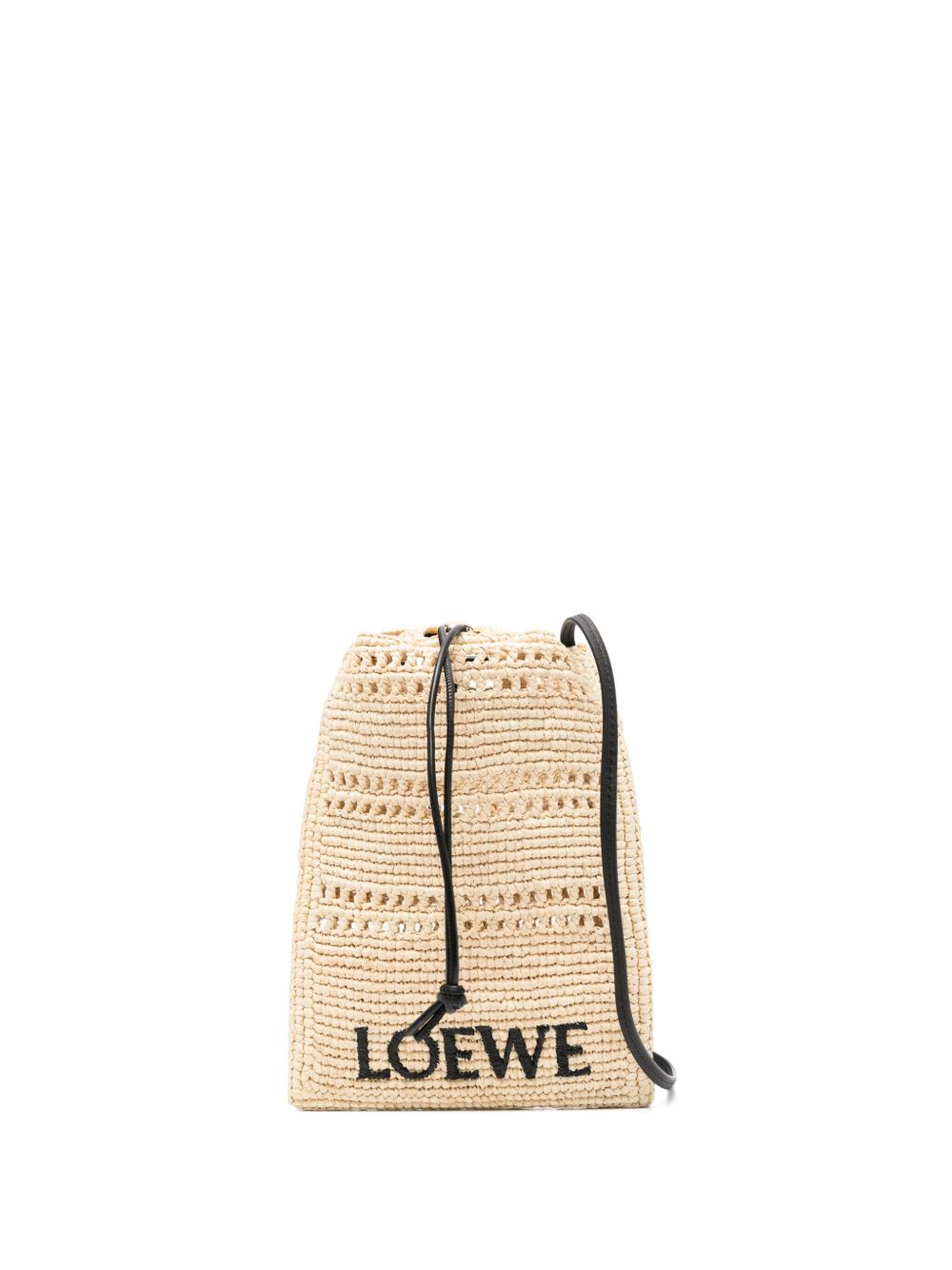 RAFIA DRAWSTRING POCKET MINI BAG