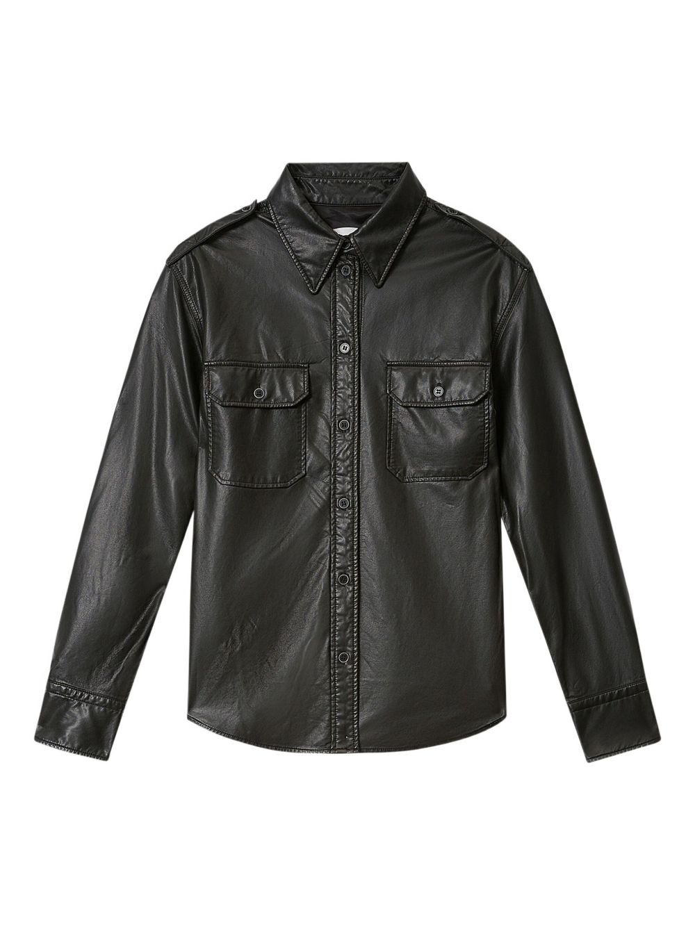 NOEE FAUX LEATHER SHIRT