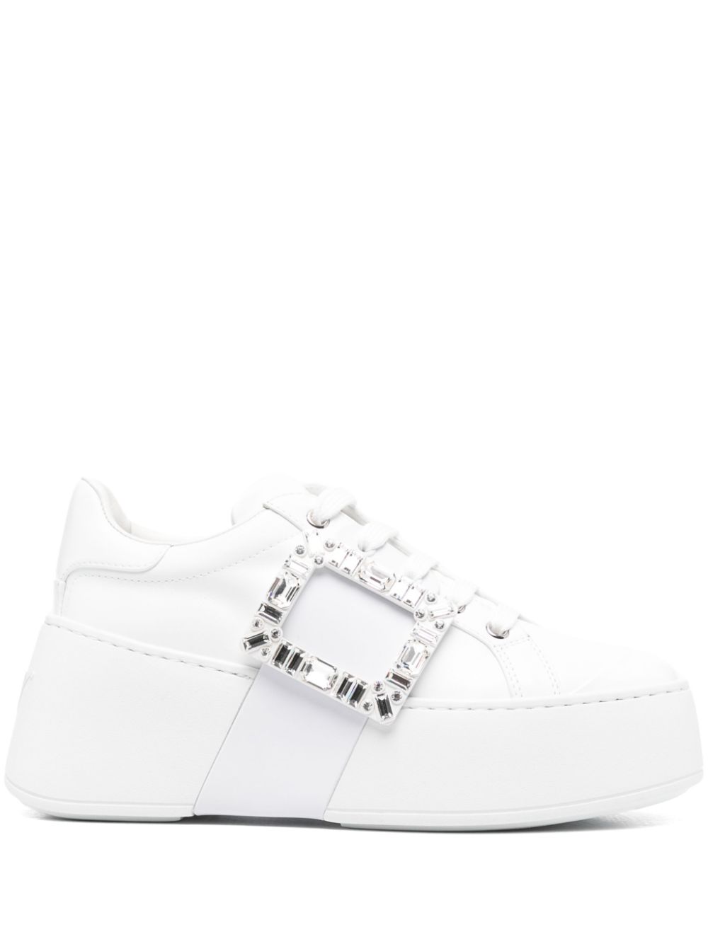 VIV SKATE HIGH STRASS LEATHER SNEAKERS