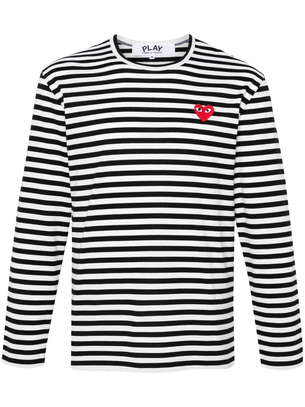 RED HEART STRIPED COTTON T-SHIRT