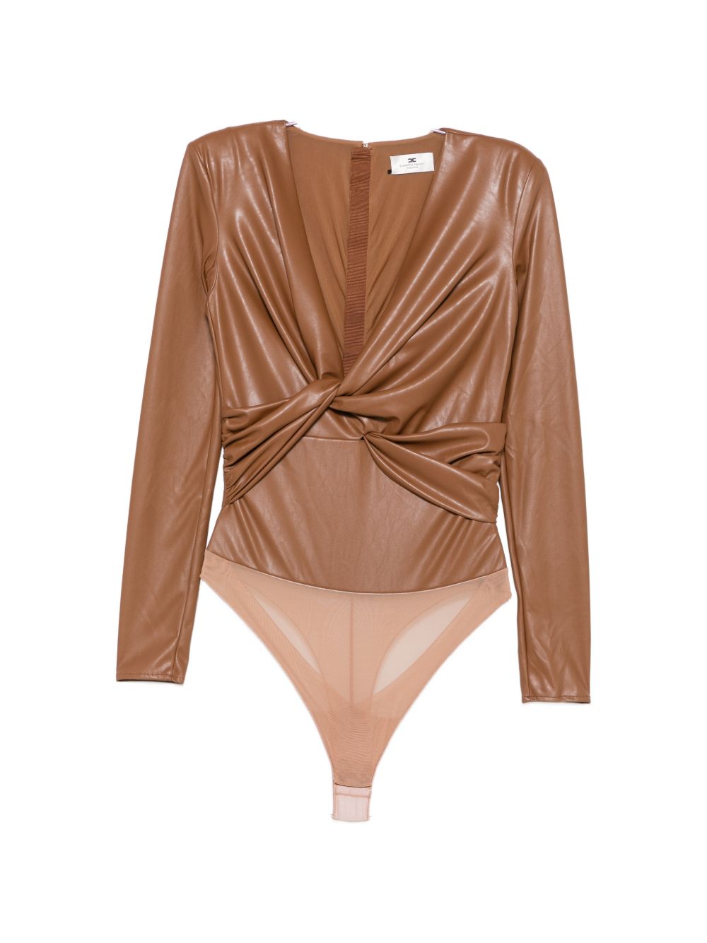 TWIST-DETAIL LONG-SLEEVE BODYSUIT