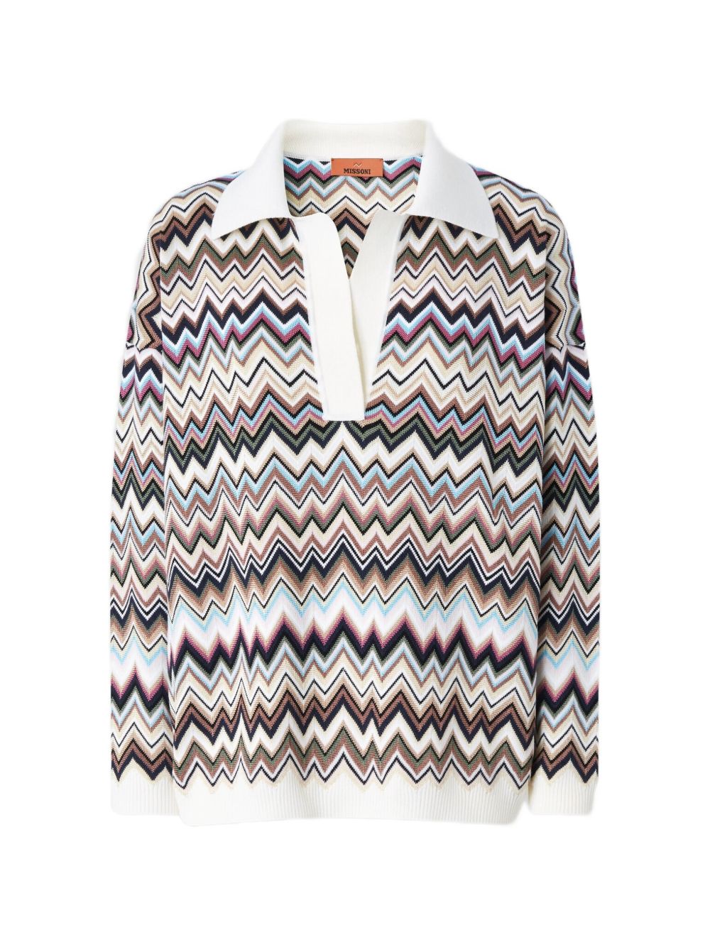 ZIG ZAG MOTIF POLO SHIRT