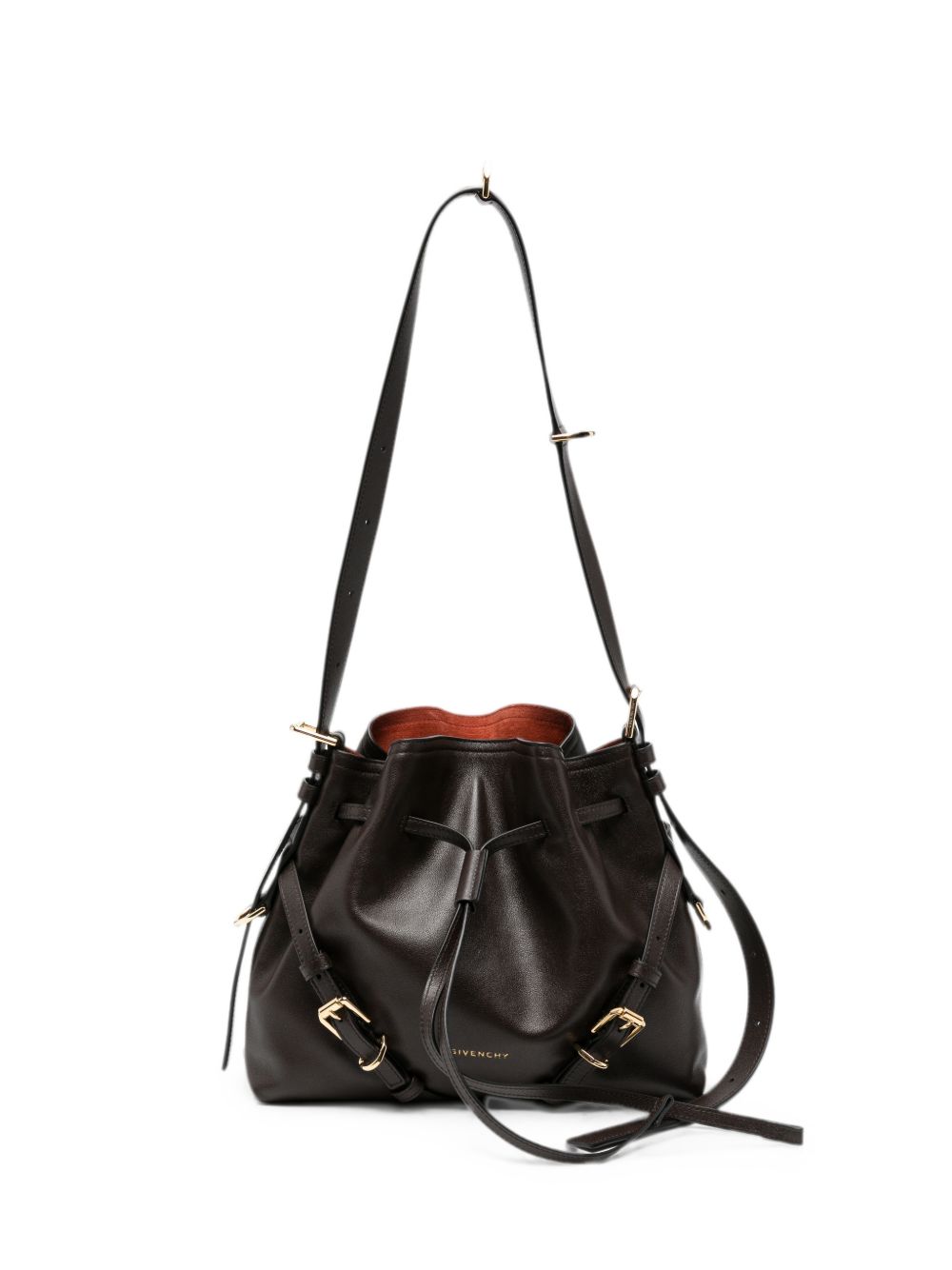 VOYOU SMALL LEATHER BUCKET BAG
