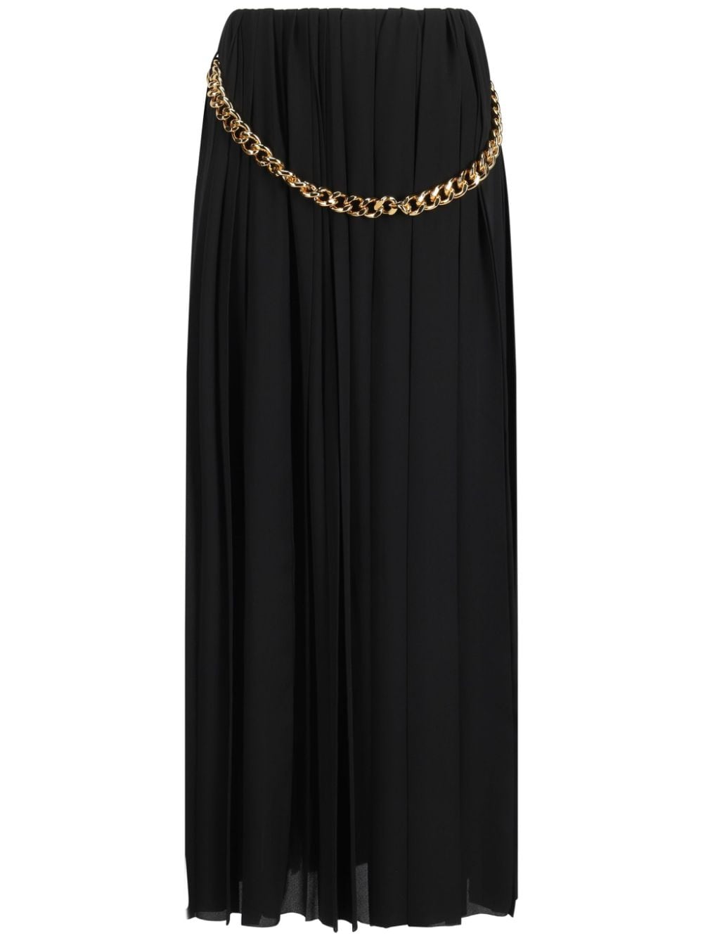 CHAIN EMBELLISHED PLEATED SKIRT