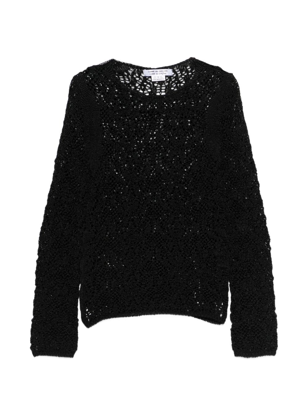 OPEN-KNIT CREWNECK SWEATER