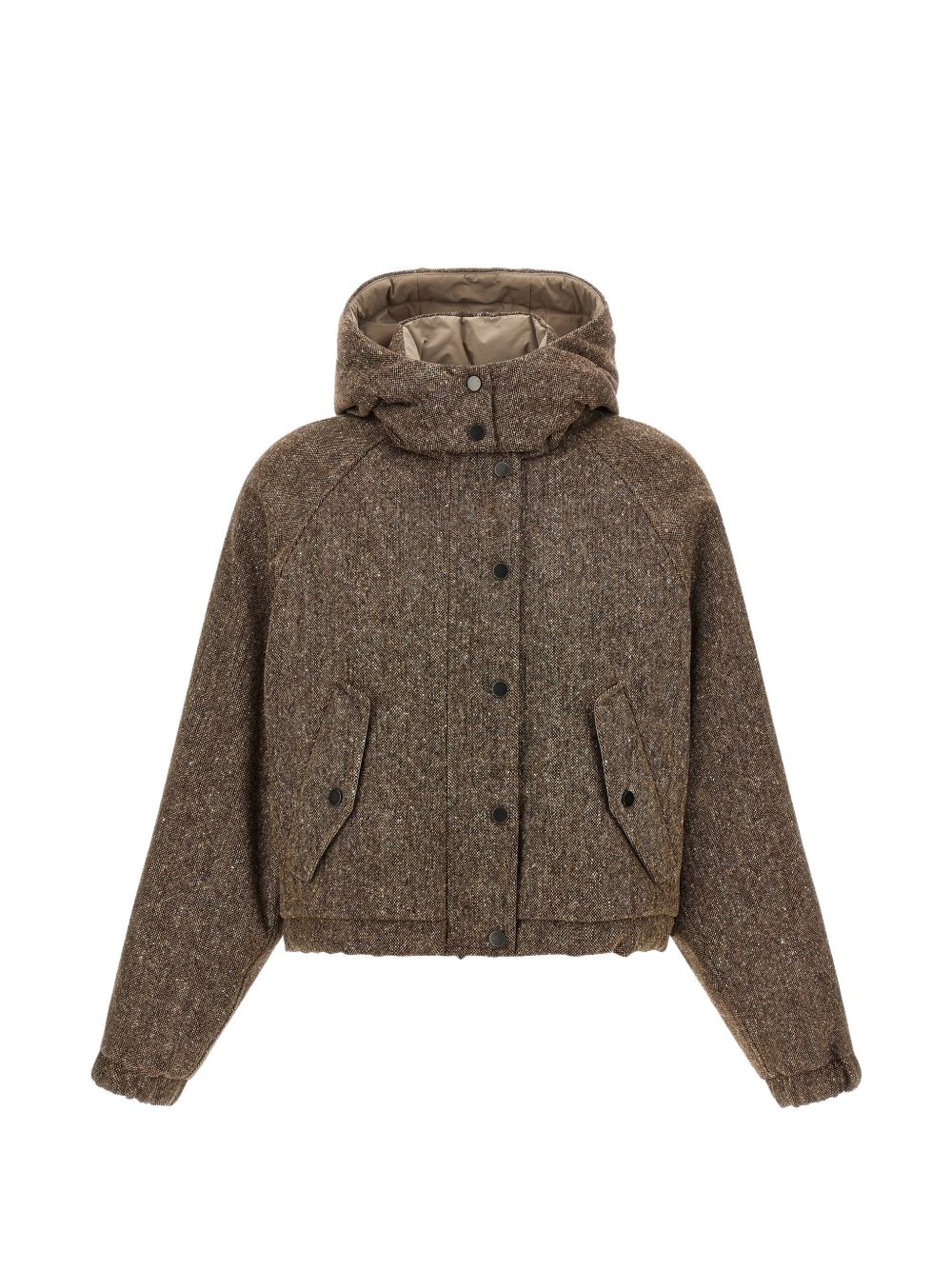 NYLON AND WOOL DOWN JACKET