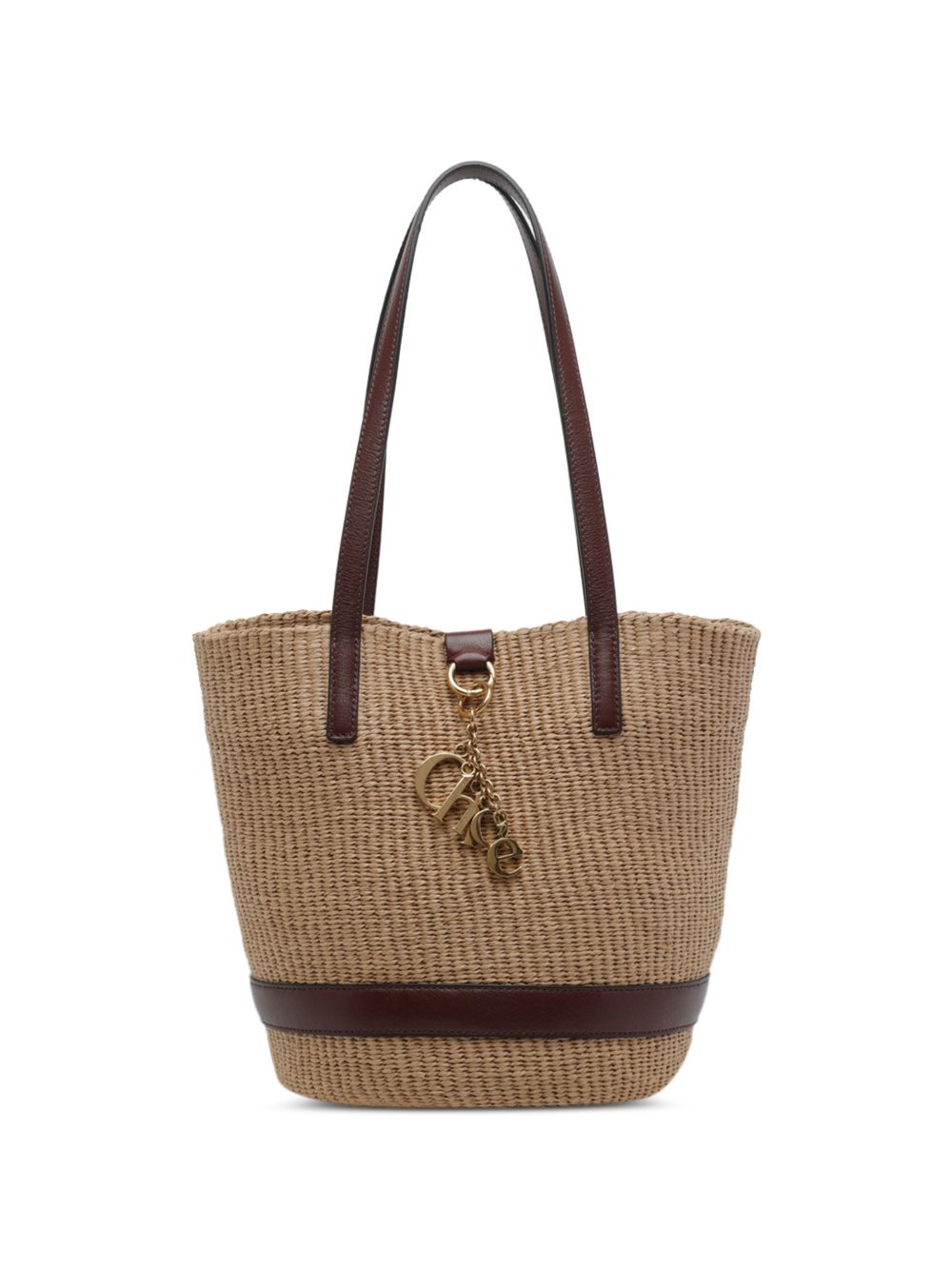 CHLOÉ CHARMS RAFIA BASKET BAG