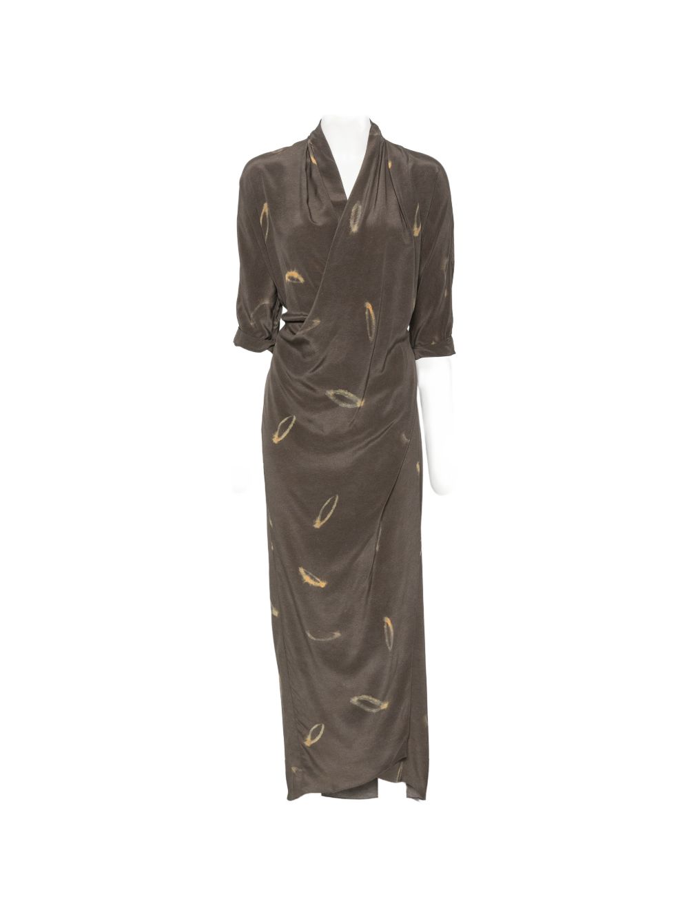 THEA PRINTED SILK LONG DRESS