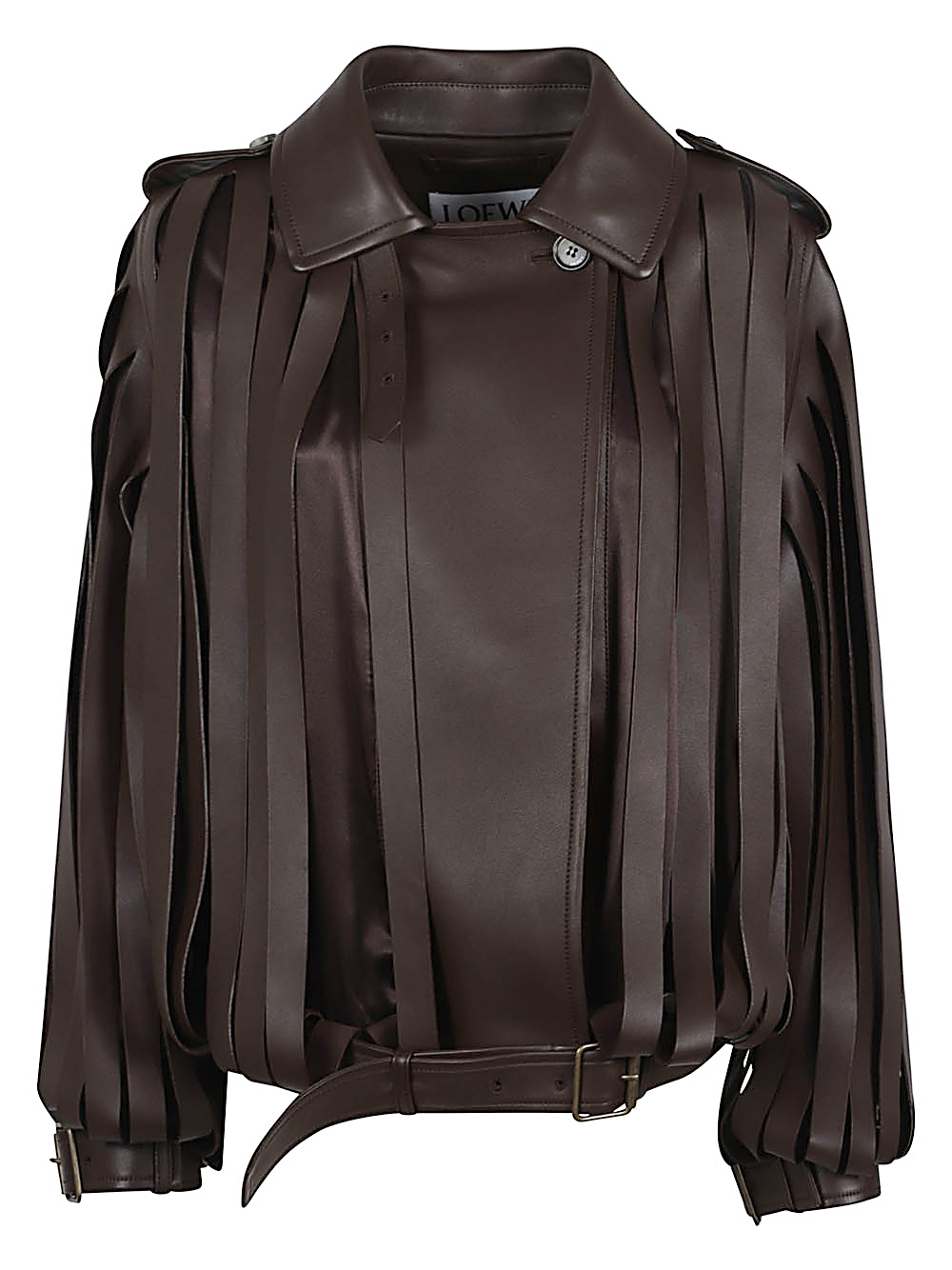 LEATHER BELTED JACKET