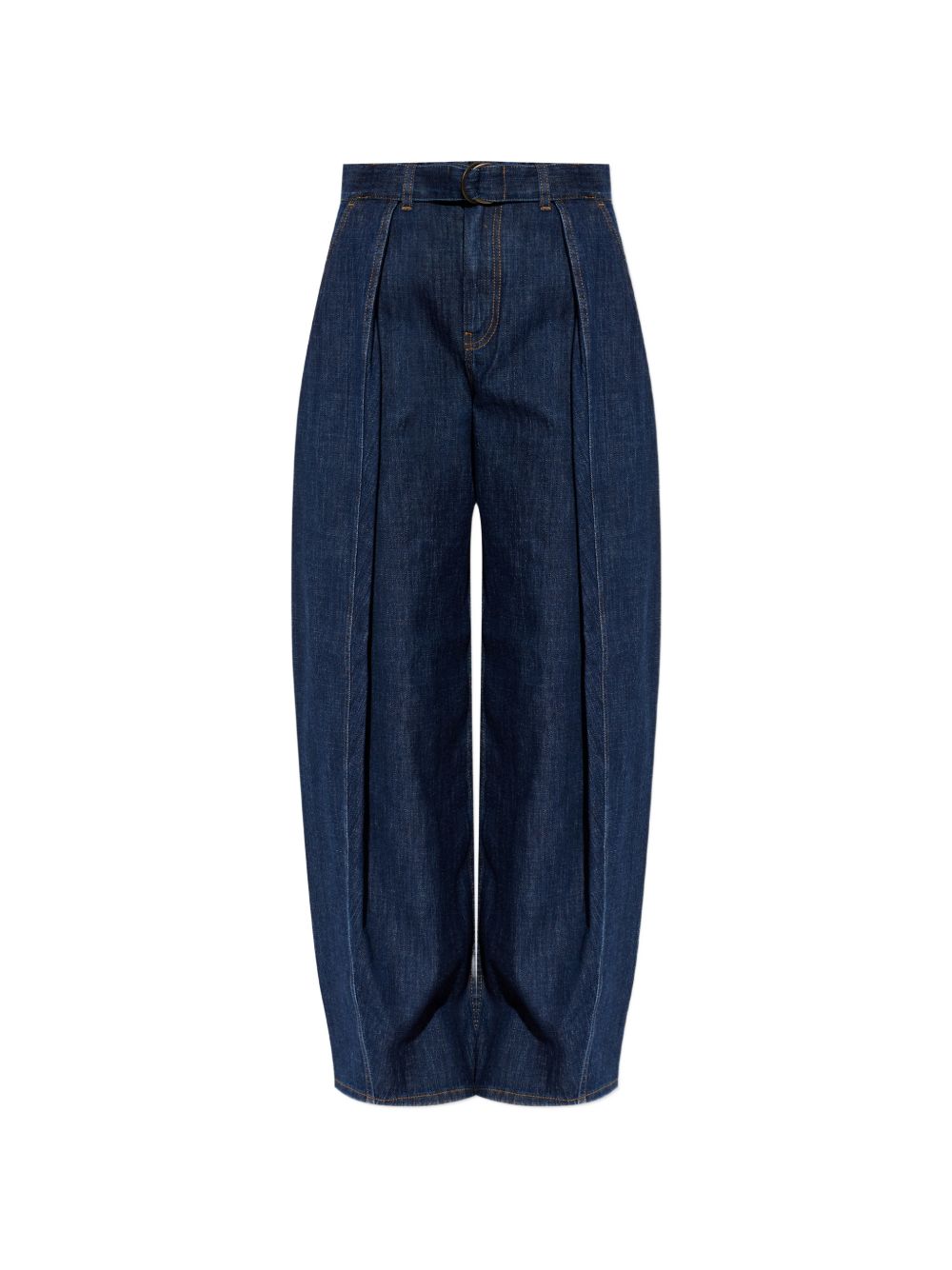 BELTED WIDE-LEG DENIM JEANS