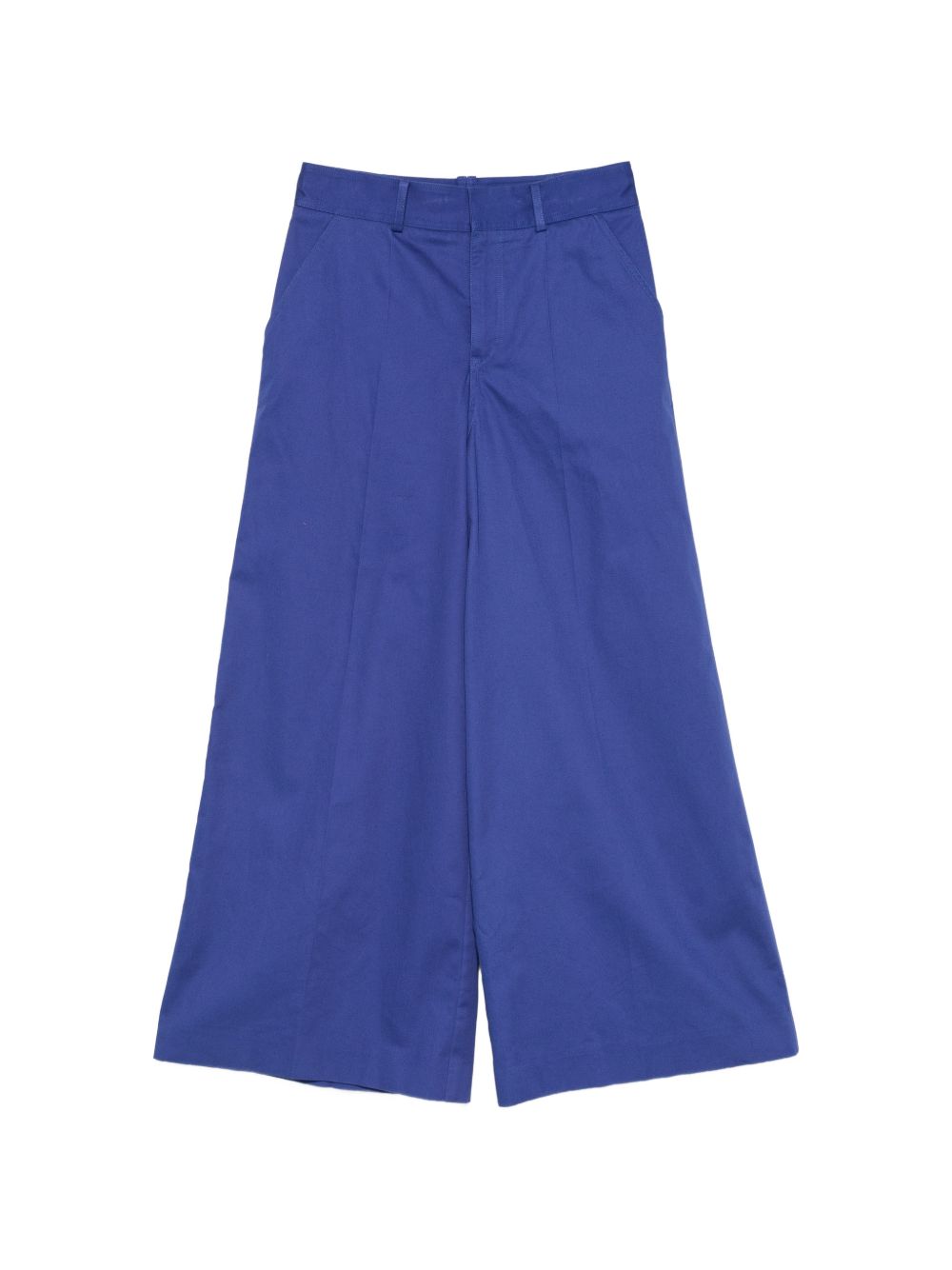 COTTON WIDE-LEG TROUSERS