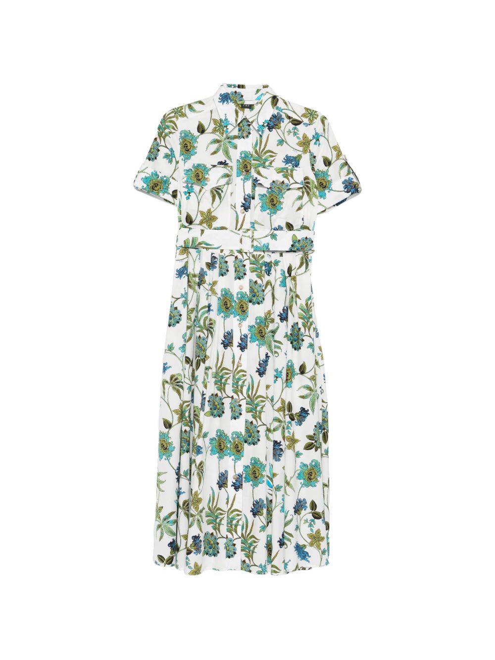 PRINTED COTTON CHEMISIER DRESS