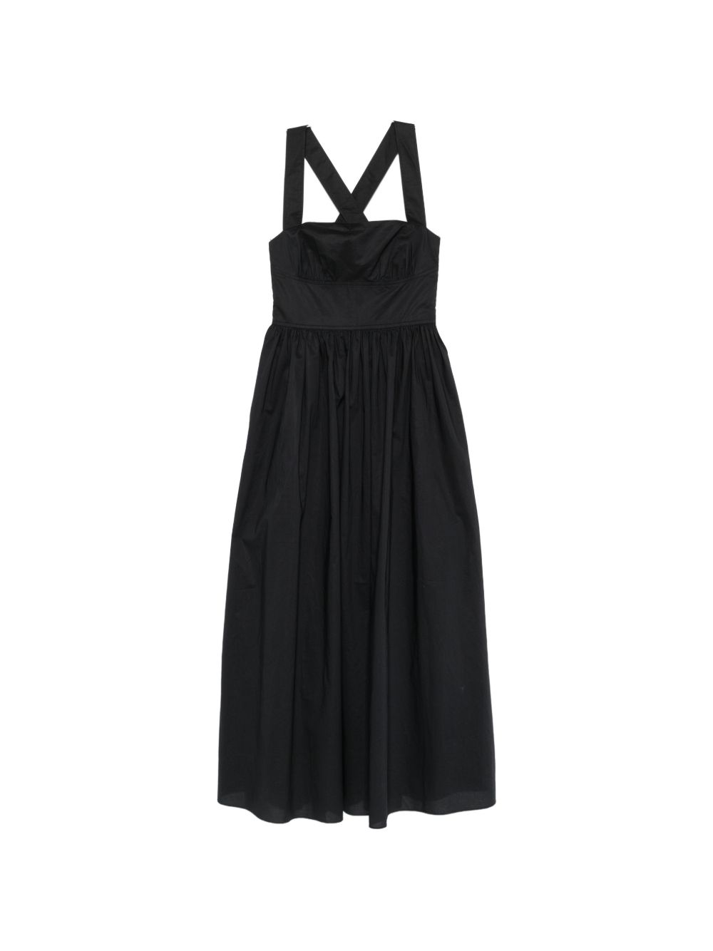 SLEEVELESS COTTON MIDI DRESS