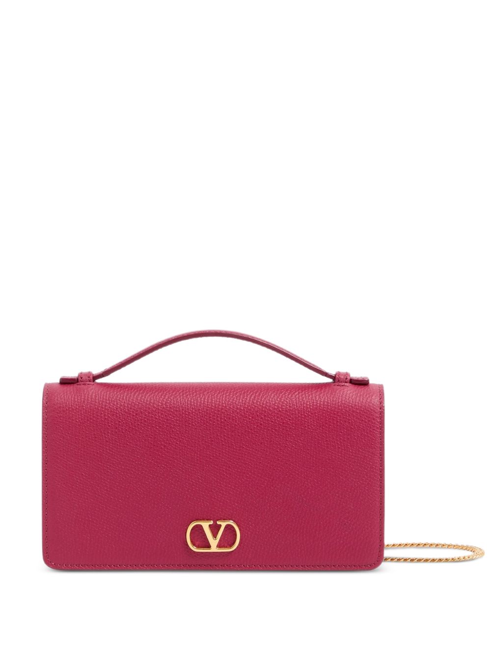 VLOGO SIGNATURE LEATHER WALLET ON CHAIN