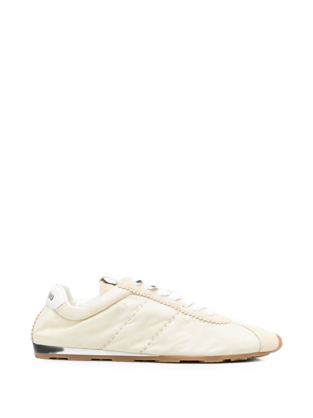 PLUME NYLON AND LEATHER SNEAKERS
