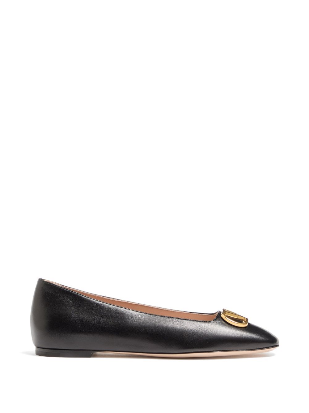 VLOGO SIGNATURE LEATHER BALLETS