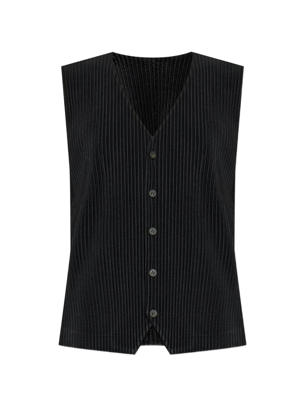 PLEATED V-NECKED VEST