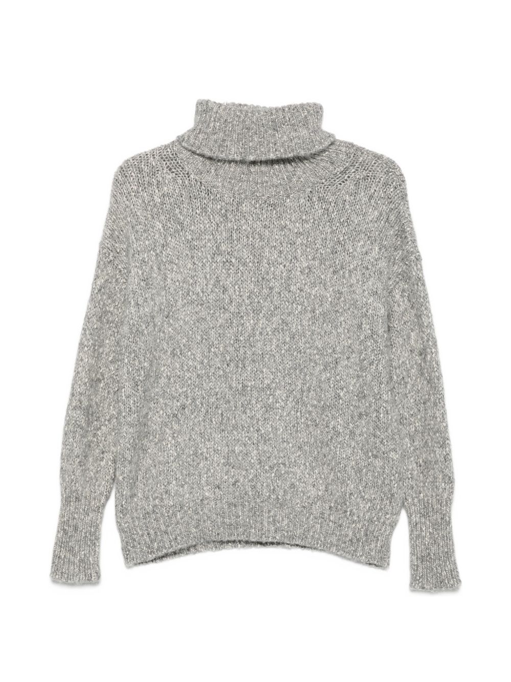 COTTON AND WOOL TURTLE-NECK SWEATER