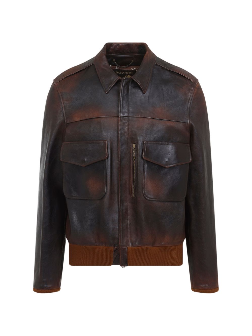 LEATHER BOMBER JACKET