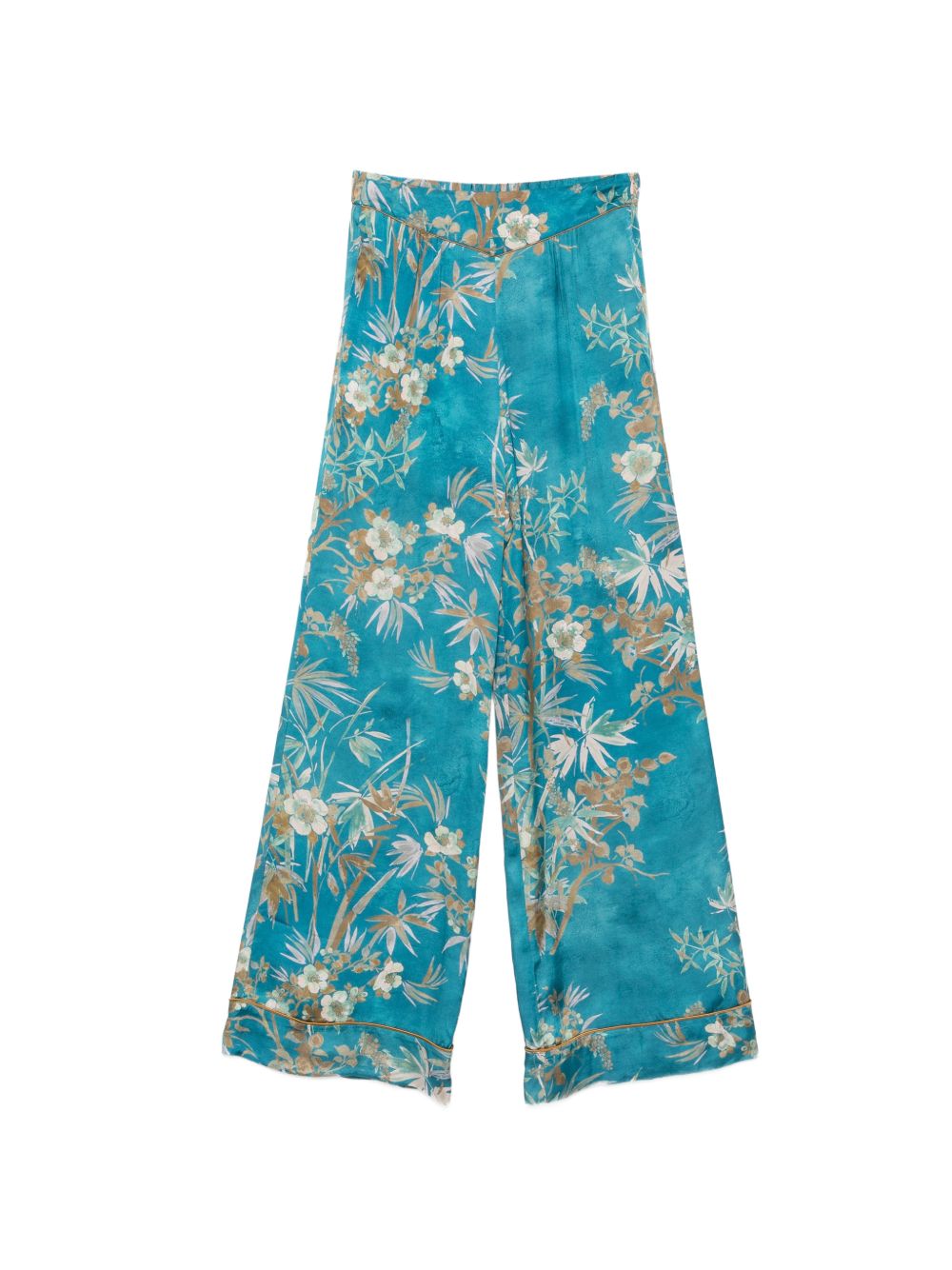 PRINTED SATIN TROUSERS