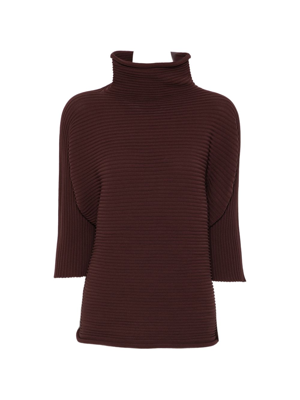 PLEATED HIGH-NECK TOP
