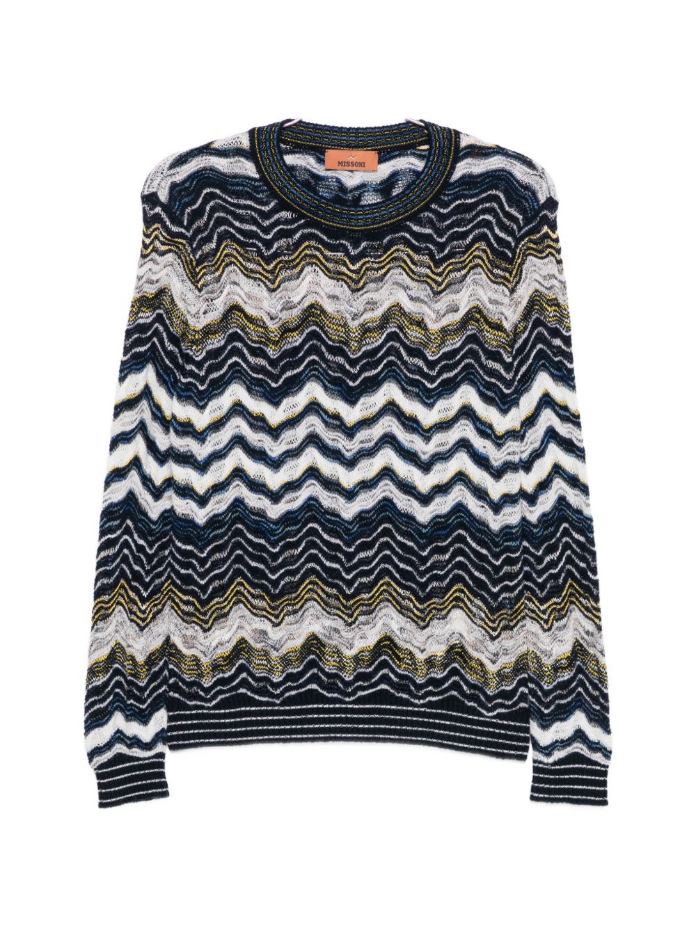 ZIG ZAG MOTIF WOOL SWEATER